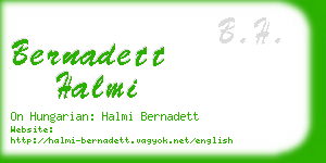 bernadett halmi business card